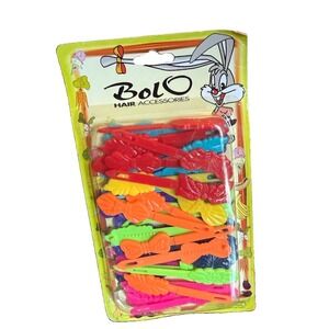 Bolo Vintage Hair Barrettes Colorful Plastic Girls Hair Clips 90's